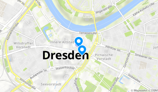 Kartenausschnitt Stadtmuseum Dresden